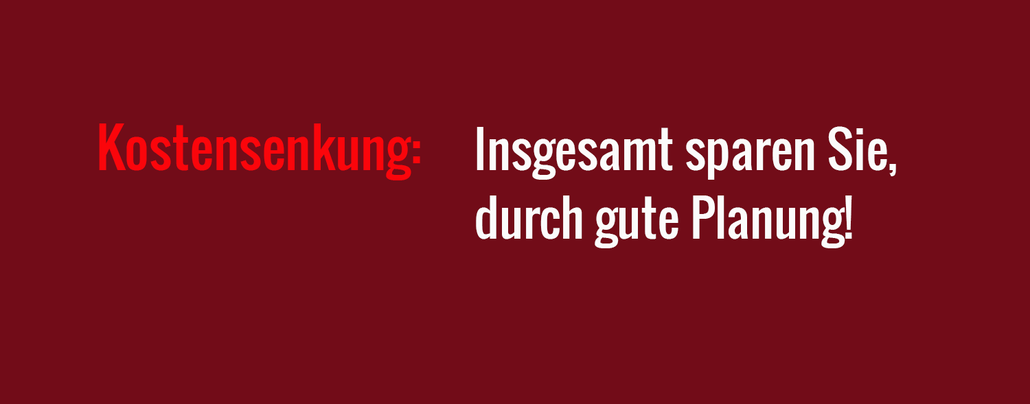 Kostenersparnis durch Beratung